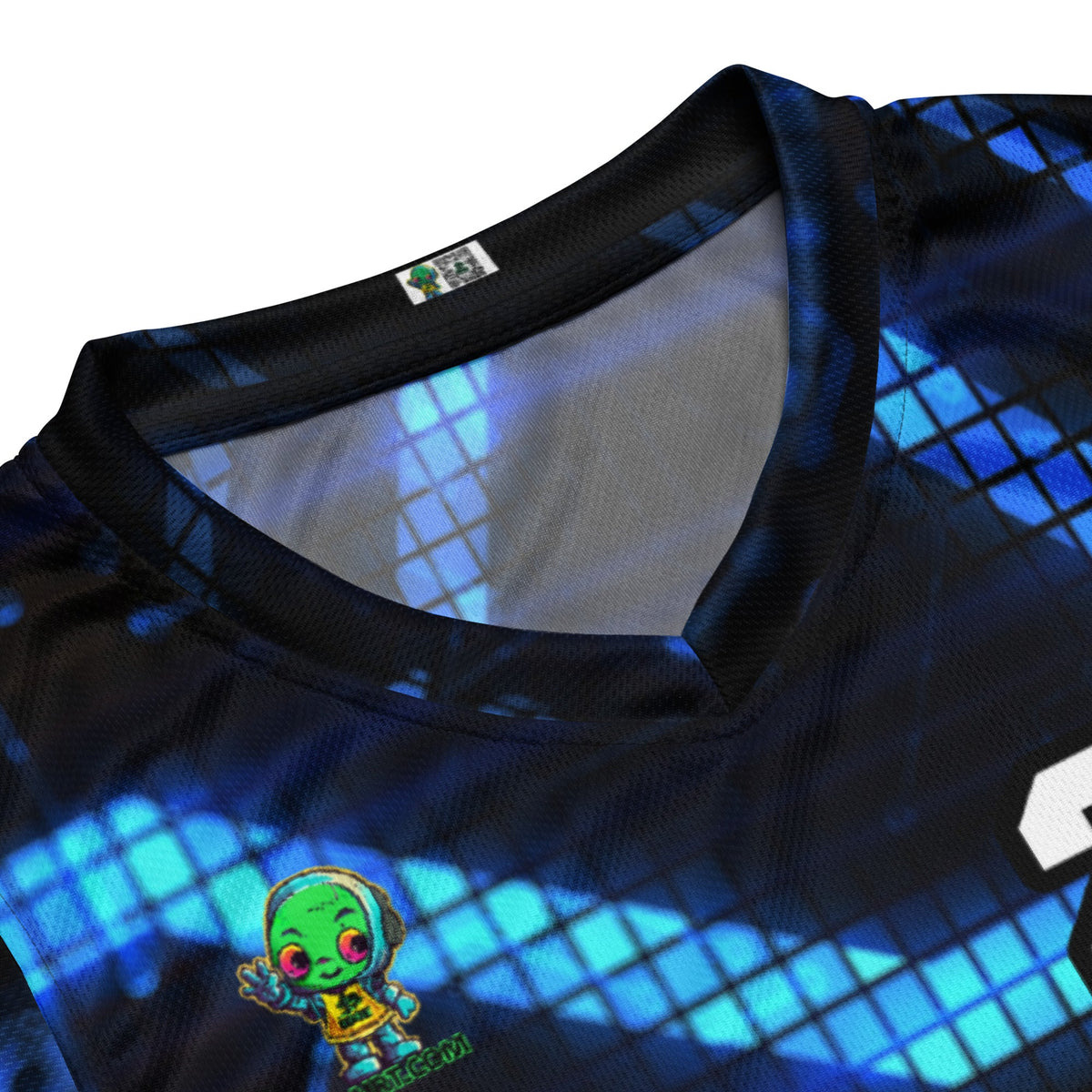 Techno Guardian - Recycled unisex basketball jersey - Digital Pulse Colorway - BBairt