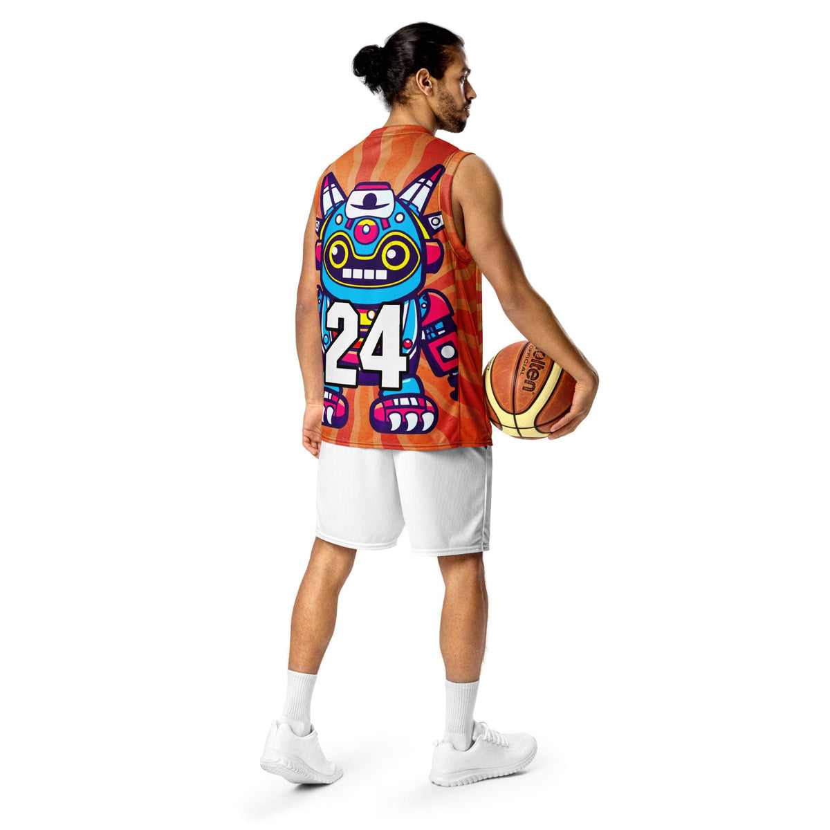Techno Guardian - Recycled unisex basketball jersey - Solar Flare Colorway - BBairt
