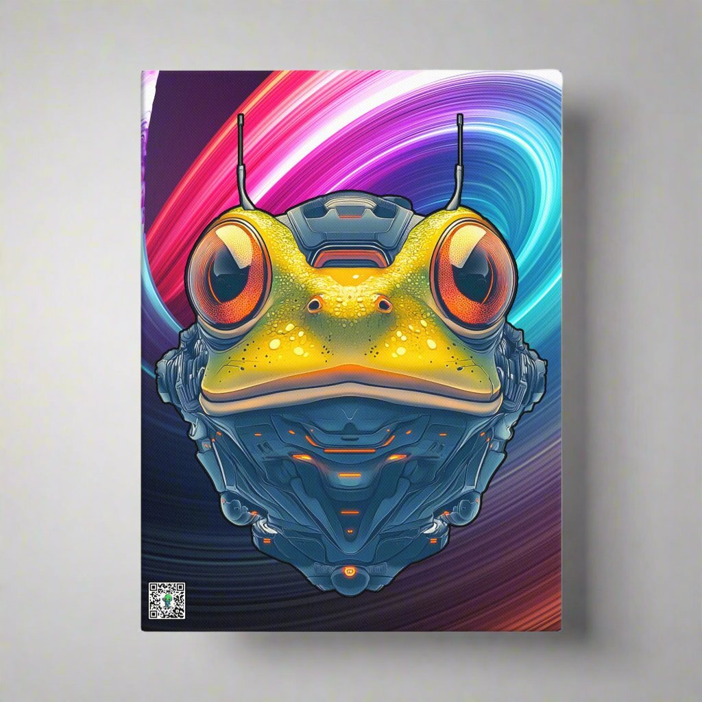Techno Toad - Canvas Print - BBairt