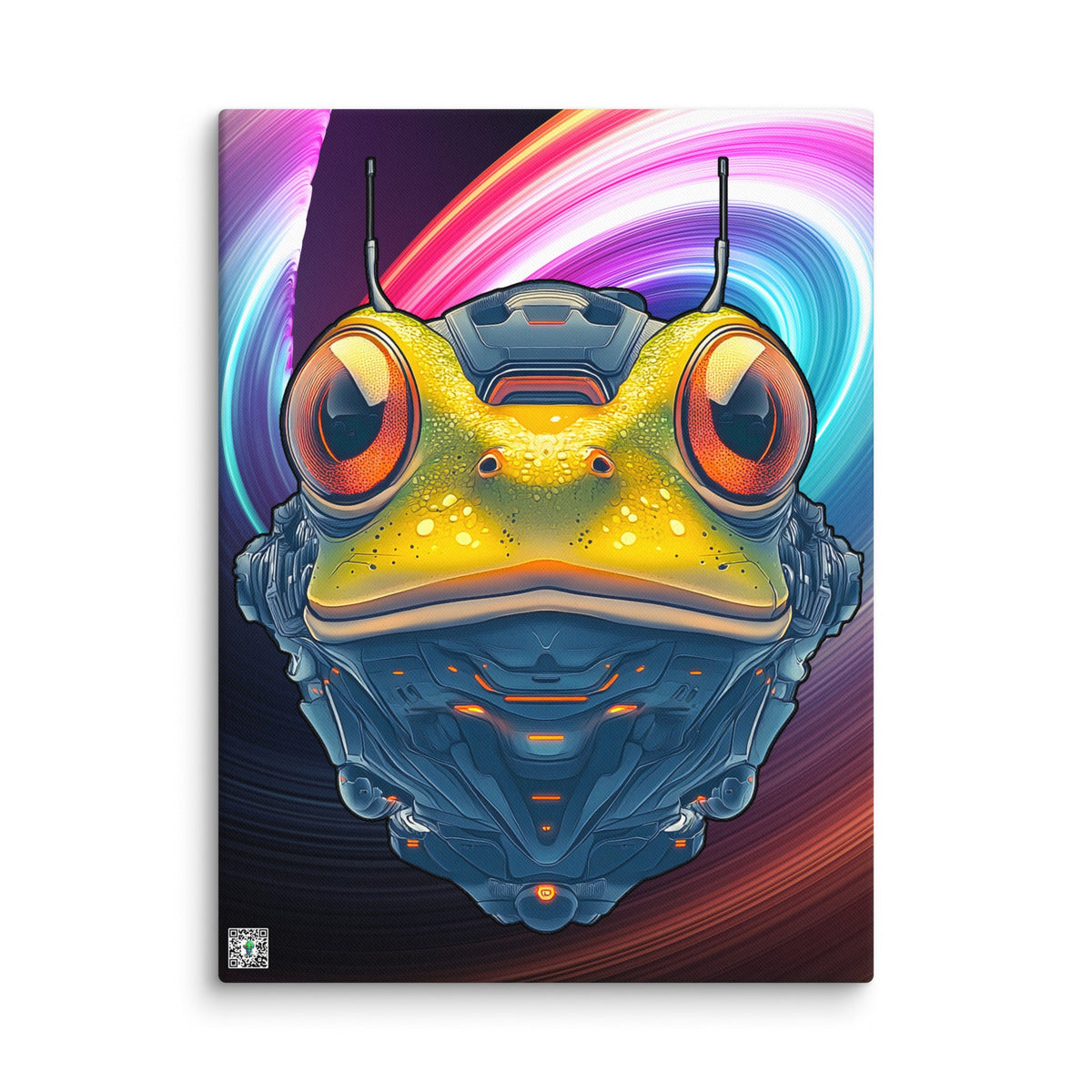 Techno Toad - Canvas Print - BBairt