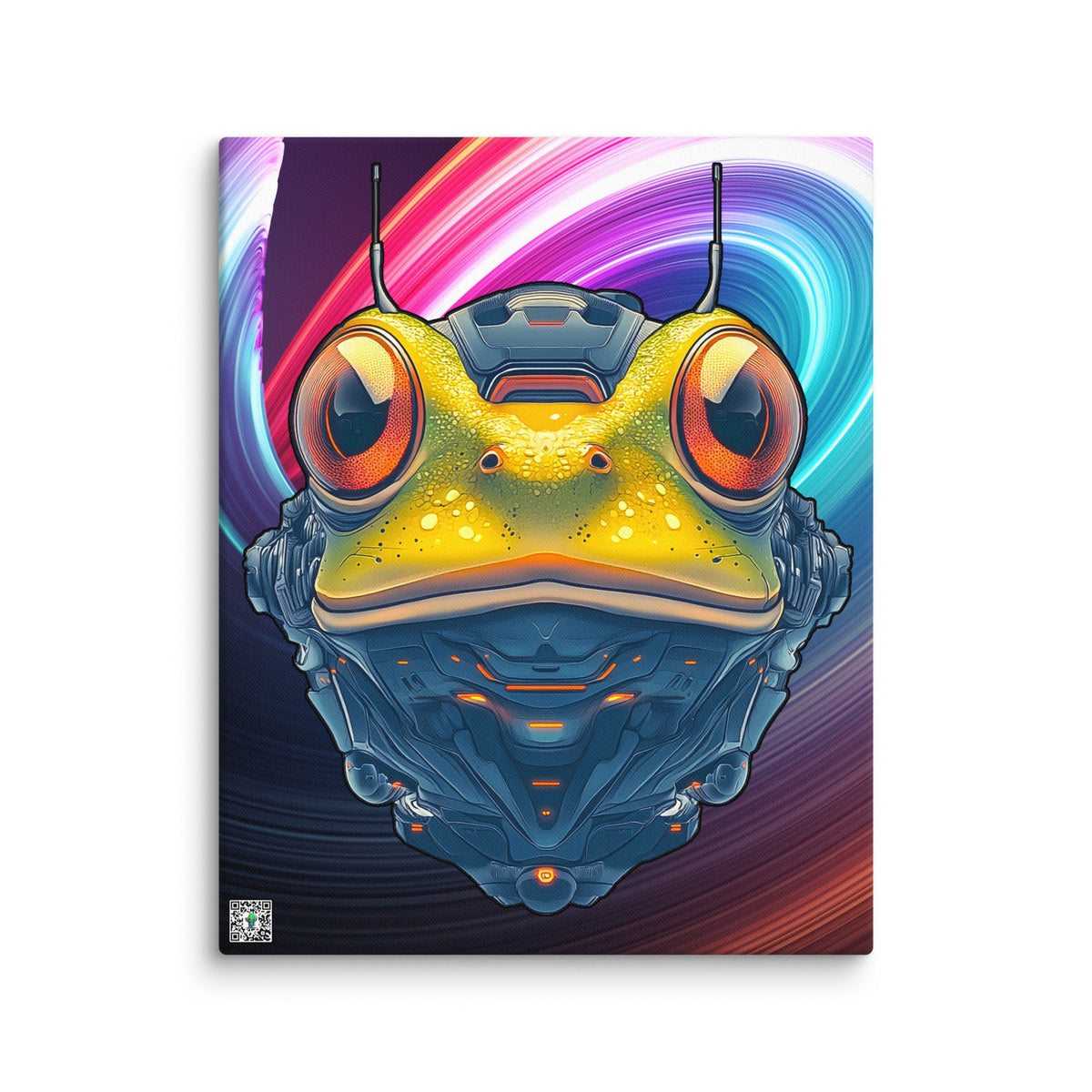 Techno Toad - Canvas Print - BBairt