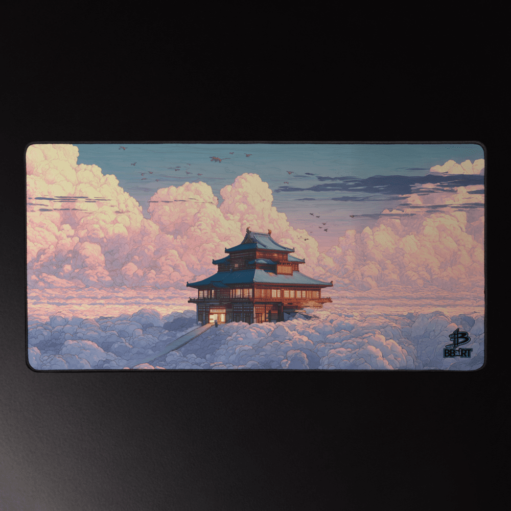 Temple of the Skyward Gate Desk Mat from BBairt