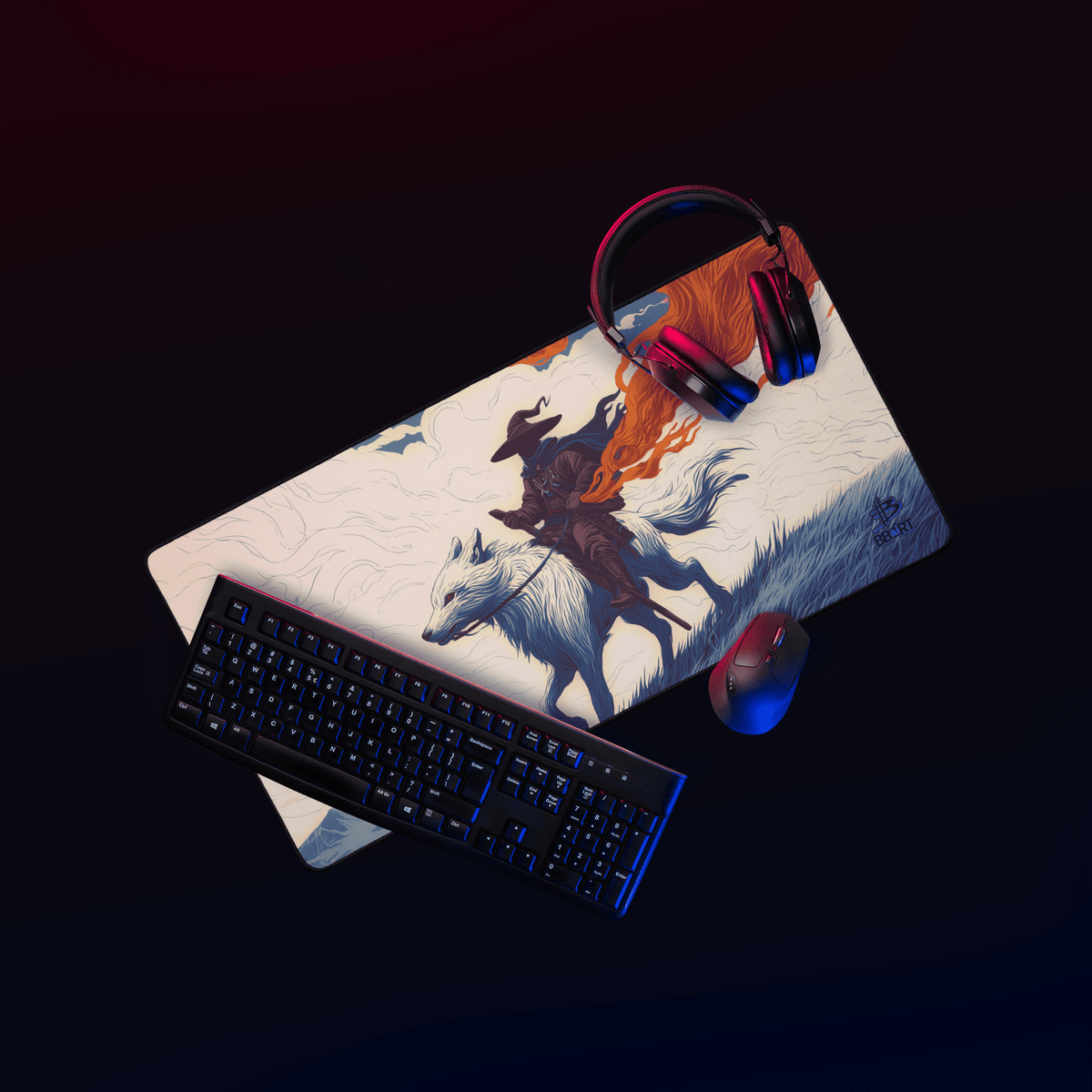 The Embertrail Rider Desk Mat - Legends of the Veilrift
