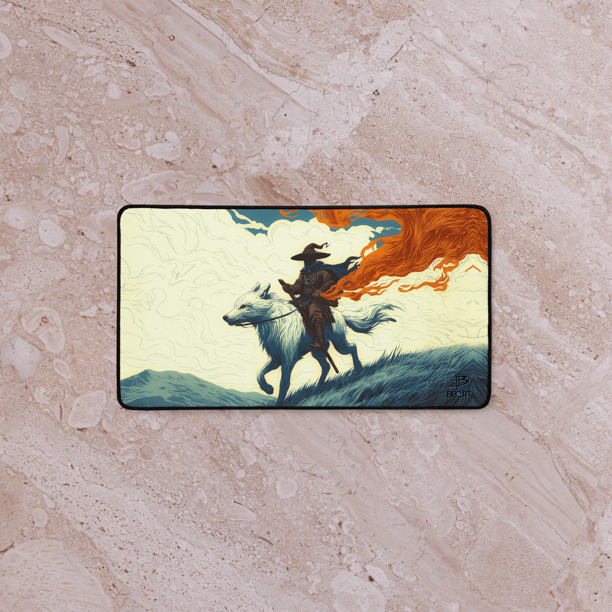 The Embertrail Rider Desk Mat - Legends of the Veilrift