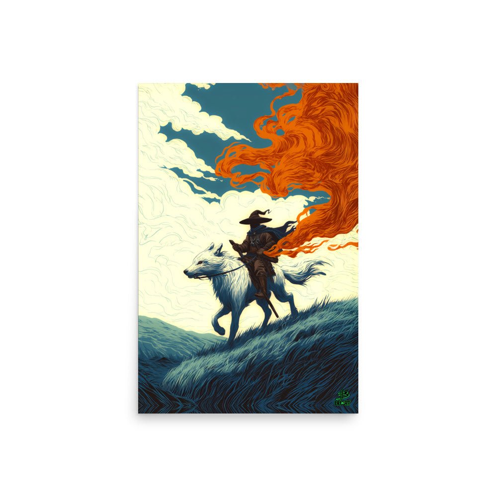 The Embertrail Rider – Photo Paper Poster - BBairt