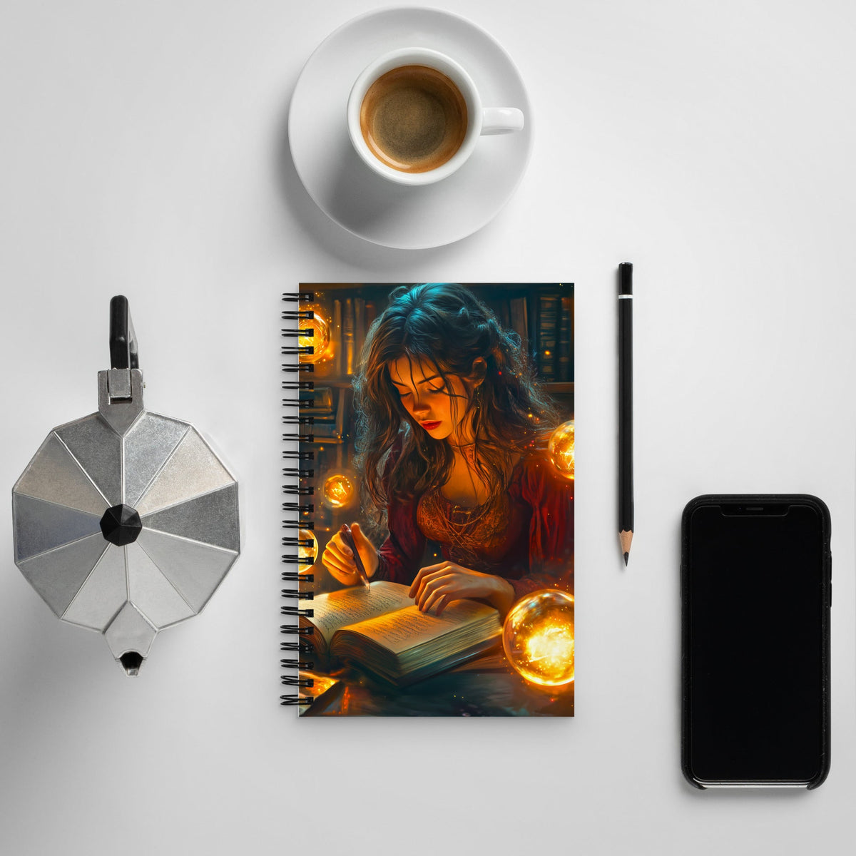 The Enchantress’s Study Spiral Notebook - Mythic Jheyz Collection - BBairt