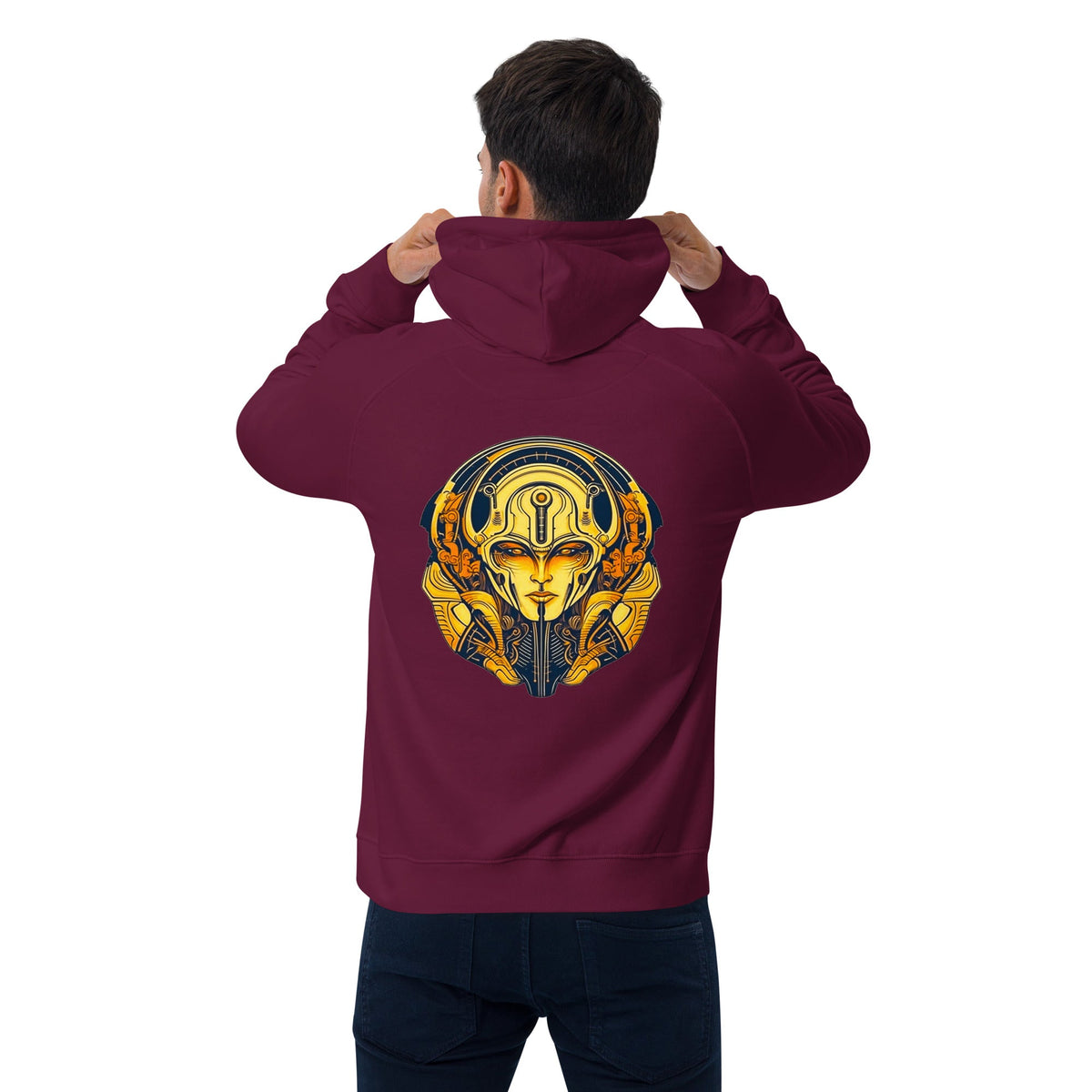 The Guardian's Mask: Alloyra - Unisex Eco Raglan Hoodie - BBairt