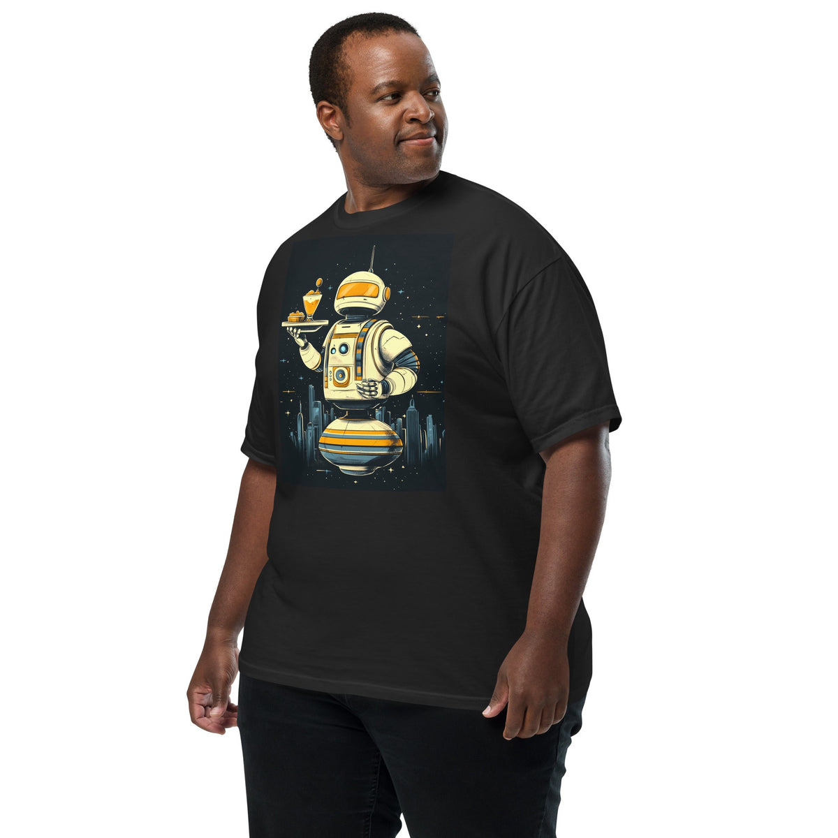 The Helpful Bot Butler - Unisex garment - dyed heavyweight t-shirt - BBairt
