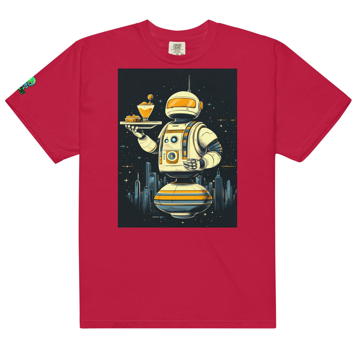 The Helpful Bot Butler - Unisex garment - dyed heavyweight t-shirt - BBairt