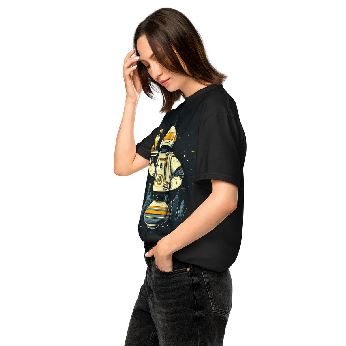 The Helpful Bot Butler - Unisex garment - dyed heavyweight t-shirt - BBairt