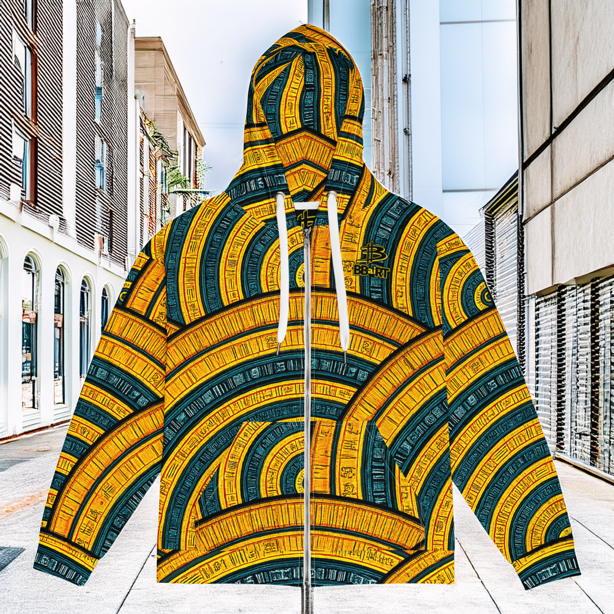 The Mask of Wisdom: Alden - Unisex All - Over Print Zip Hoodie - BBairt