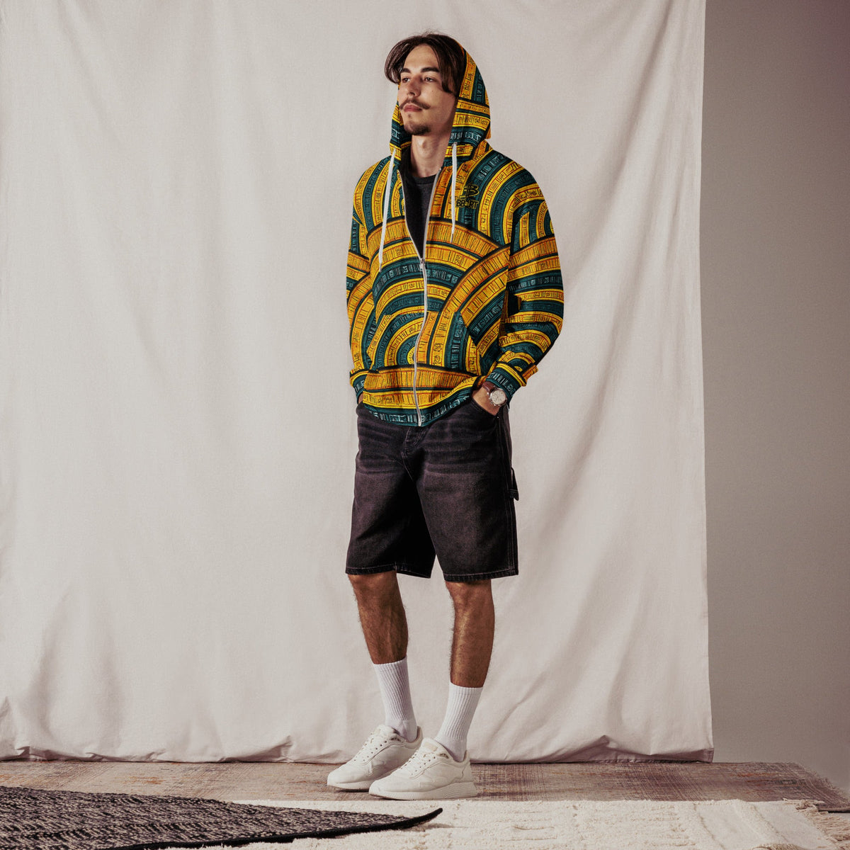 The Mask of Wisdom: Alden - Unisex All - Over Print Zip Hoodie - BBairt