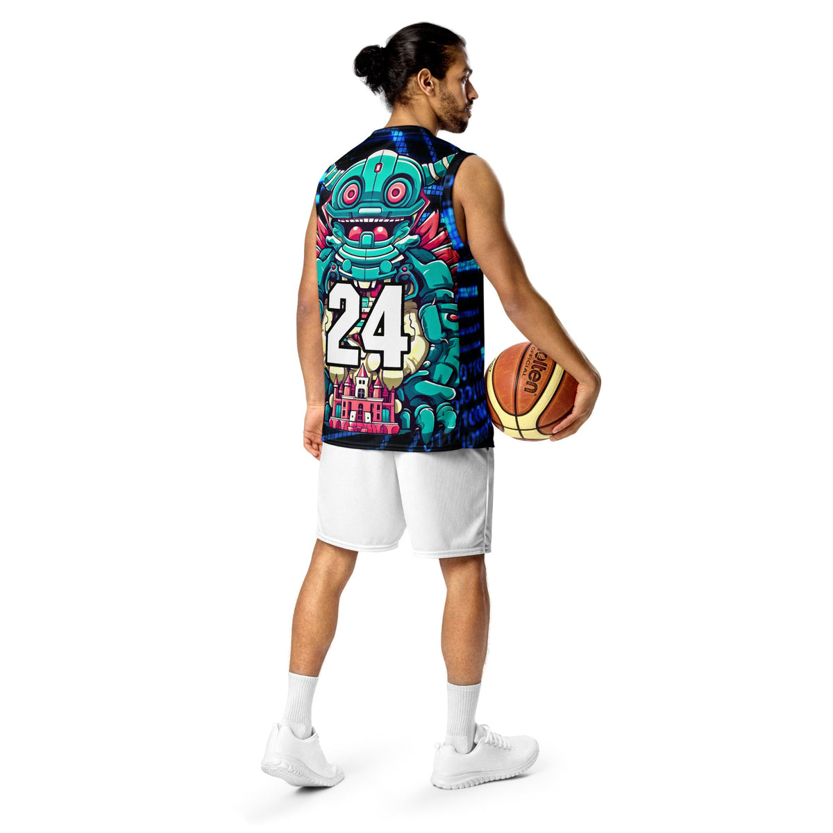 Toy Town Watchman - Recycled unisex basketball jersey - Digital Pulse Colorway - BBairt