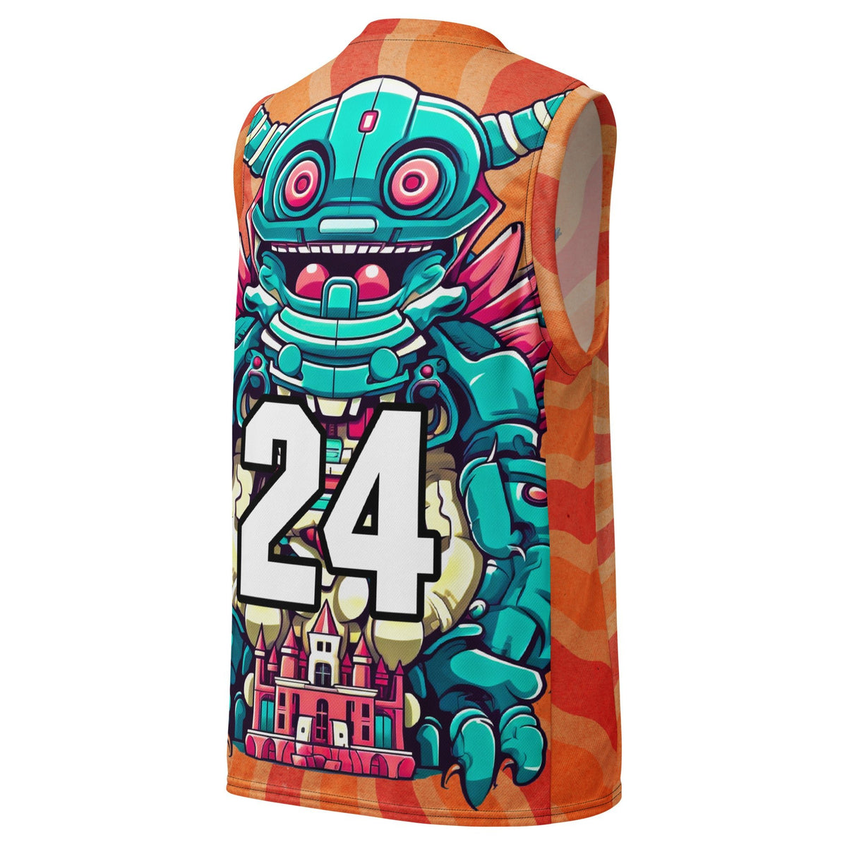 Toy Town Watchman - Recycled unisex basketball jersey - Solar Flare Colorway - BBairt