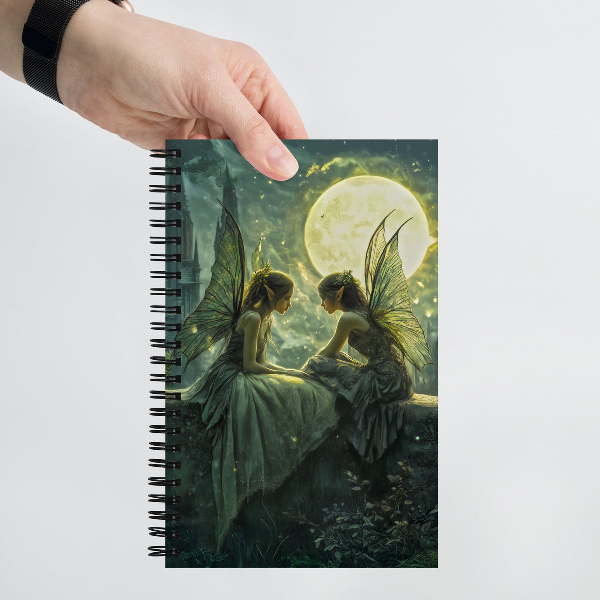 Whispering Moon Spiral Notebook - Mythic Jheyz Collection - BBairt