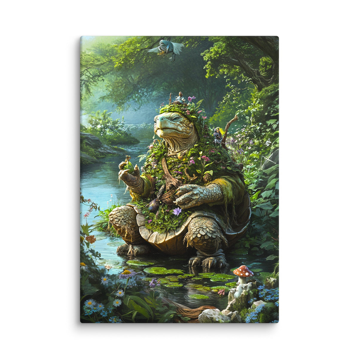 Wiseheart the Druid Turtle - Canvas Print - BBairt