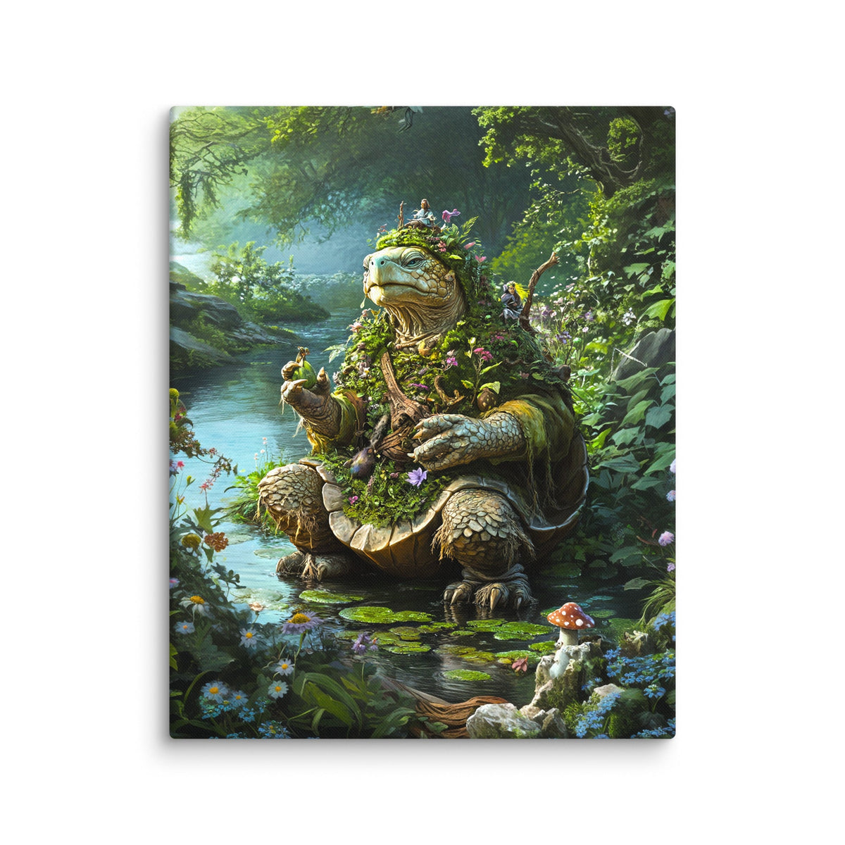 Wiseheart the Druid Turtle - Canvas Print - BBairt