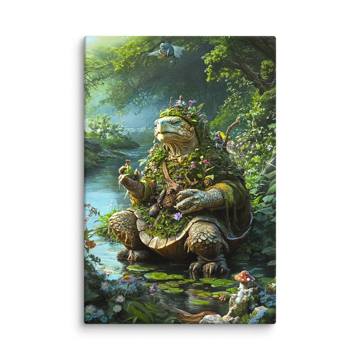 Wiseheart the Druid Turtle - Canvas Print - BBairt