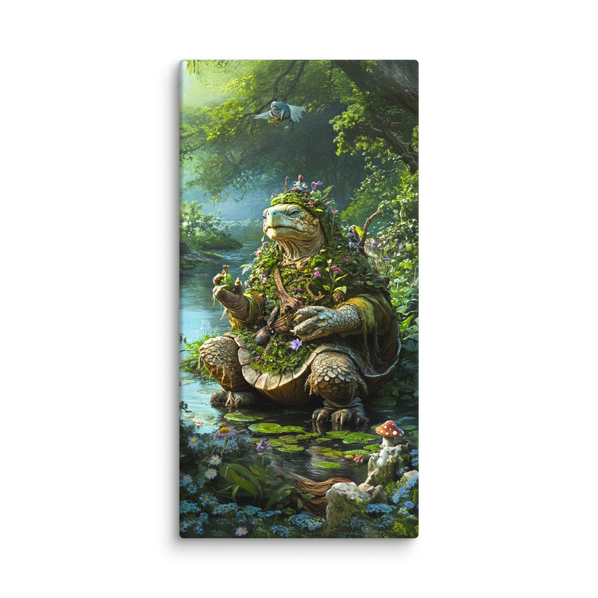 Wiseheart the Druid Turtle - Canvas Print - BBairt
