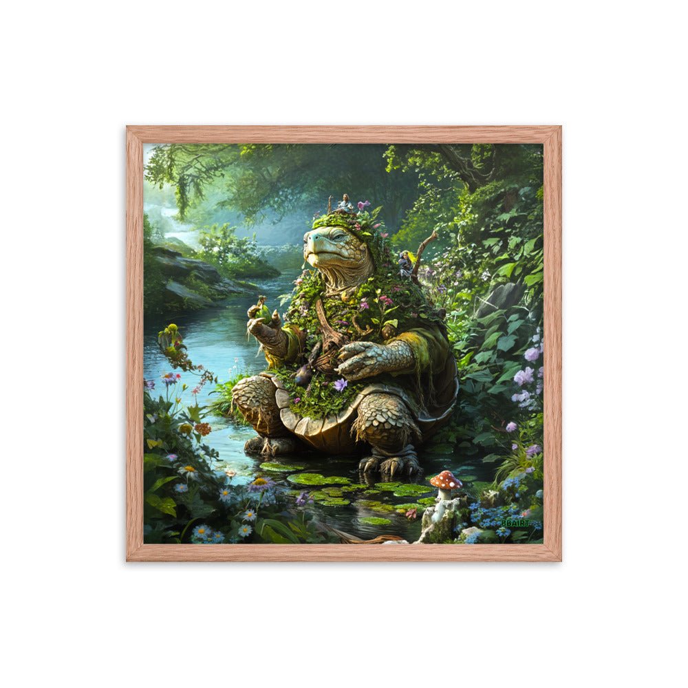 Wiseheart the Druid Turtle - Framed Matte Poster - BBairt