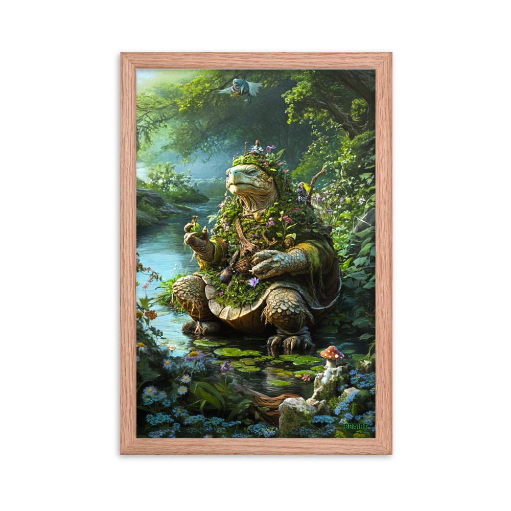 Wiseheart the Druid Turtle - Framed Matte Poster - BBairt