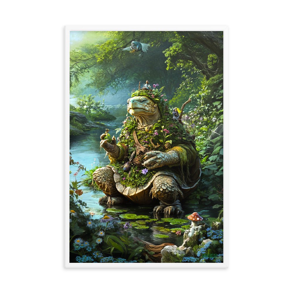 Wiseheart the Druid Turtle - Framed photo paper poster - BBairt