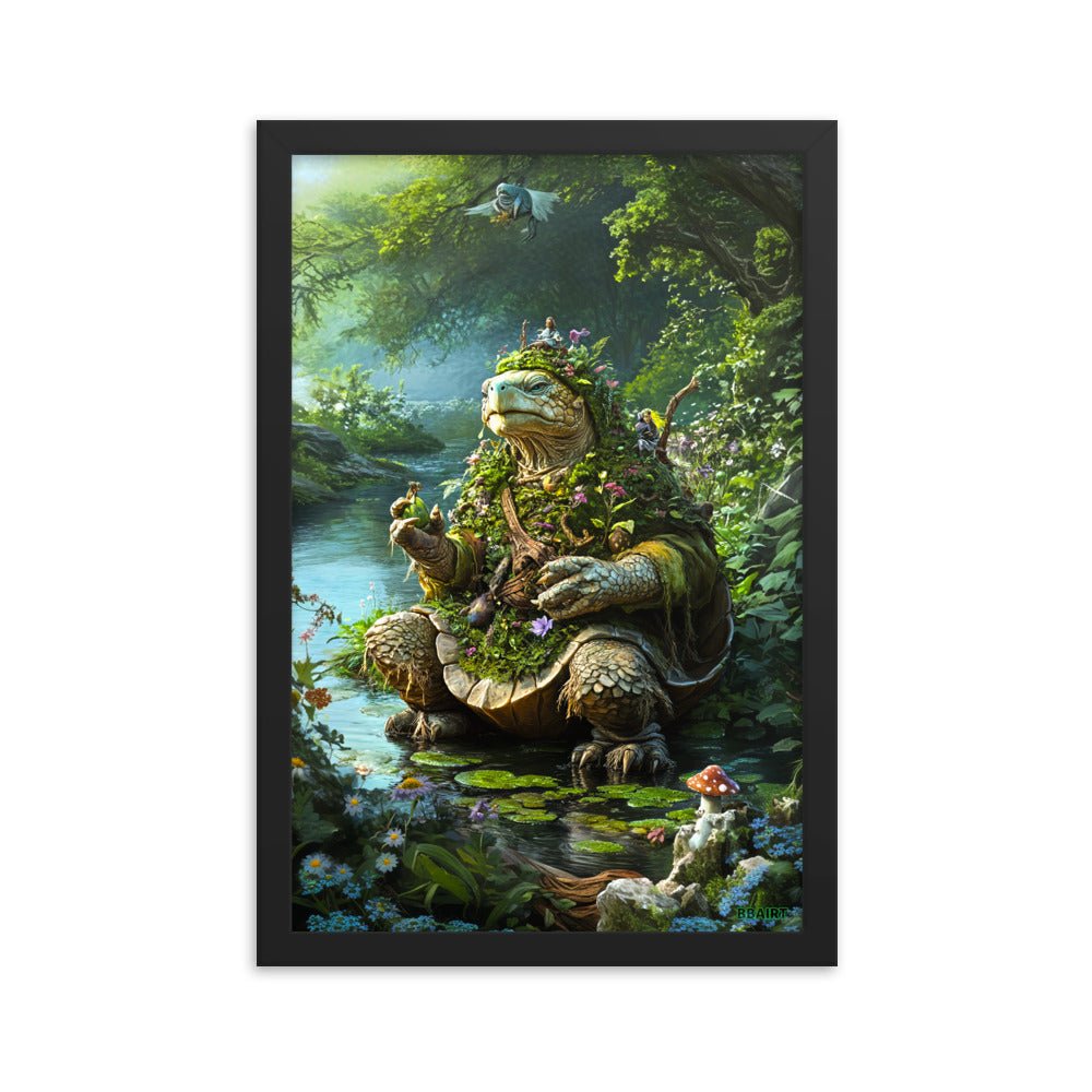 Wiseheart the Druid Turtle - Framed photo paper poster - BBairt