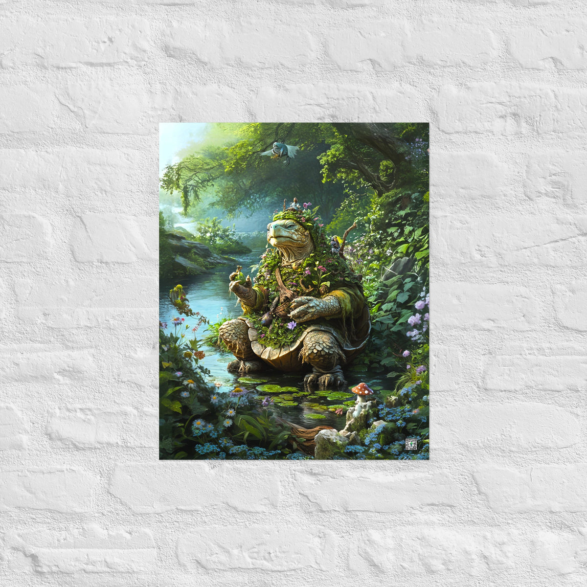 Wiseheart the Druid Turtle - Matte Poster - BBairt