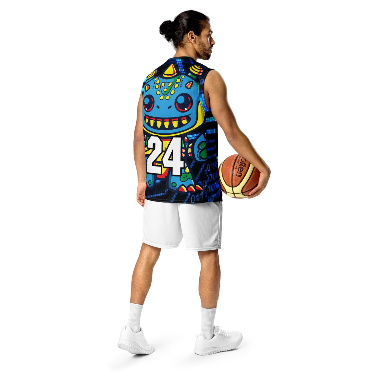 Zippy Zoid - Recycled unisex basketball jersey - Digital Pulse Colorway - BBairt