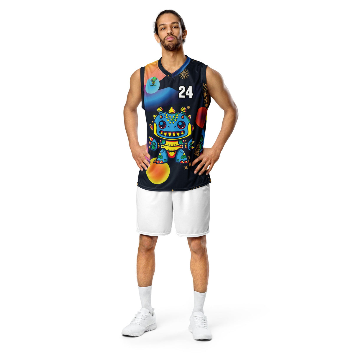 Zippy Zoid - Recycled unisex basketball jersey - Nebula Night Colorway - BBairt
