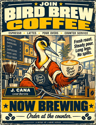 Bird Brew Coffee – Unisex Staple T-Shirt