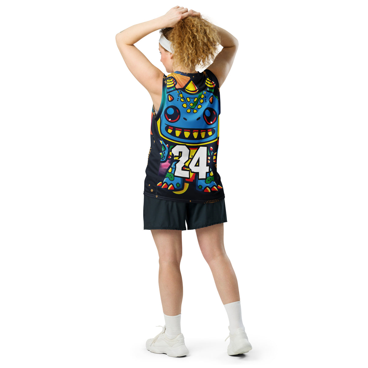 Zippy Zoid - Recycled unisex basketball jersey - Nebula Night Colorway