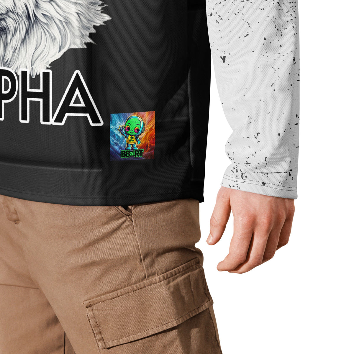 Alpha Wolf - Recycled hockey fan jersey - BBairt
