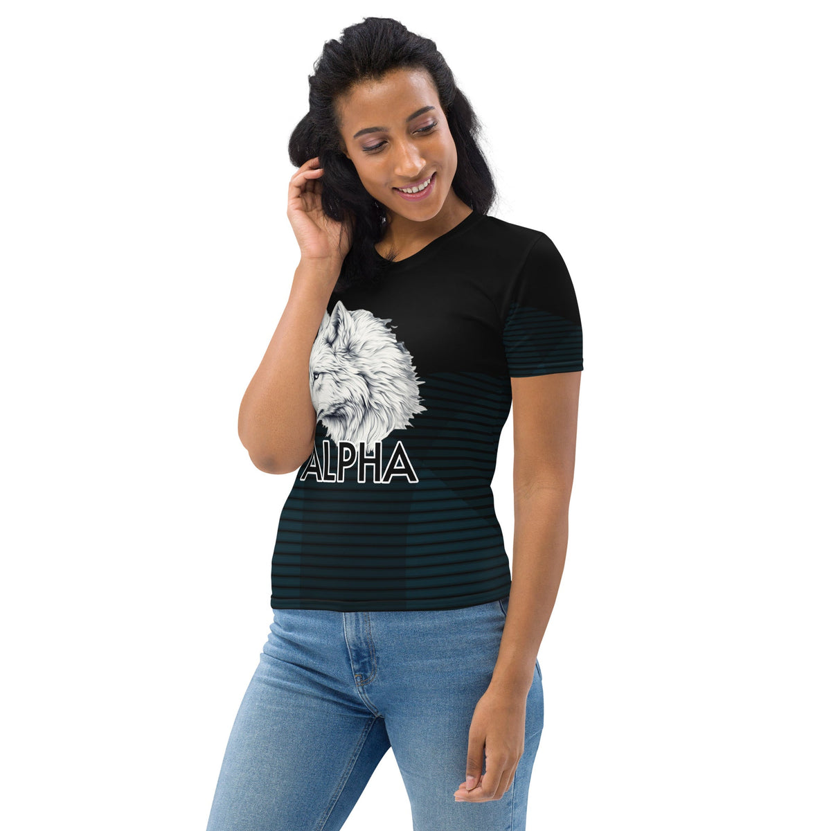 Alpha Wolf - Women's All - Over Print T-shirt - BBairt