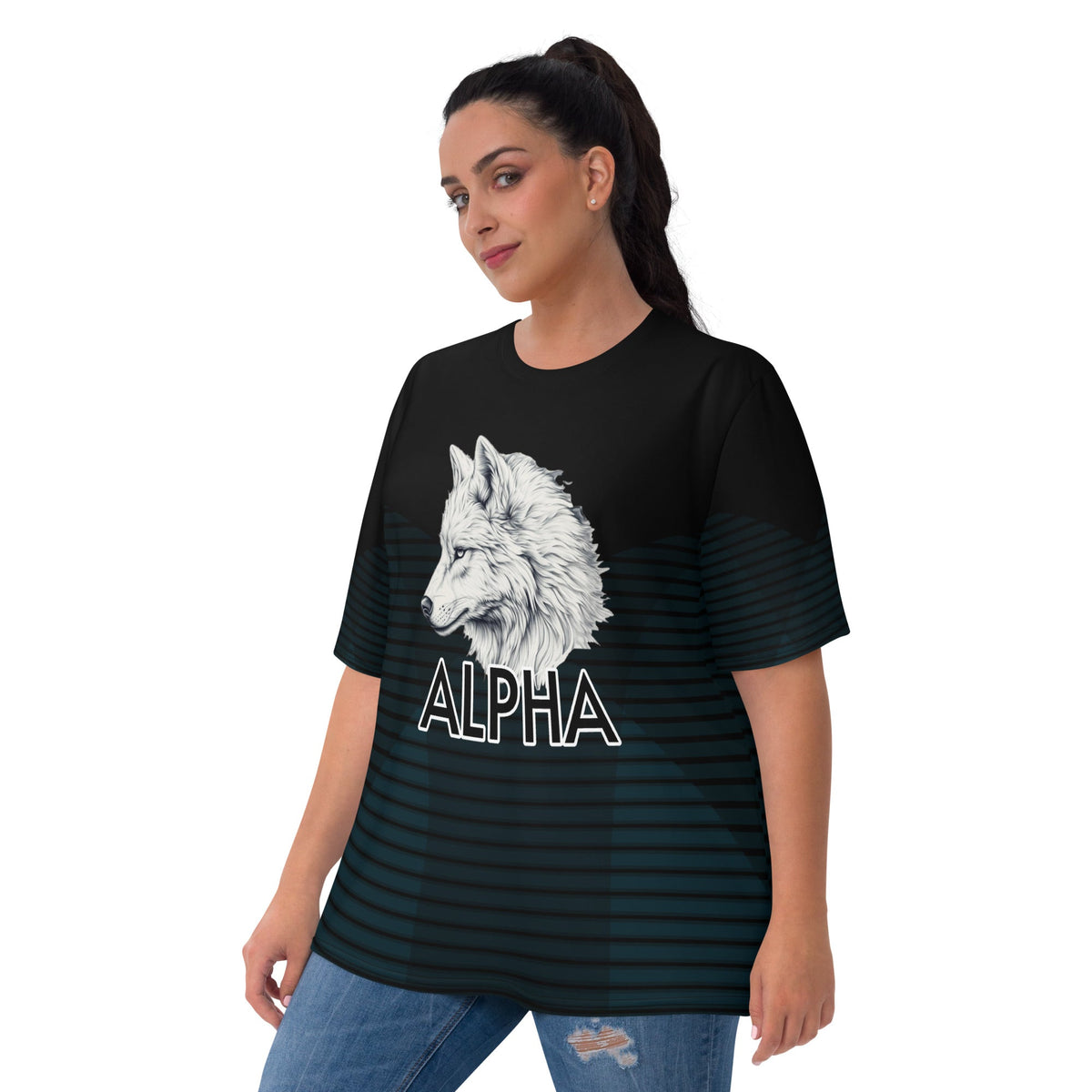 Alpha Wolf - Women's All - Over Print T-shirt - BBairt