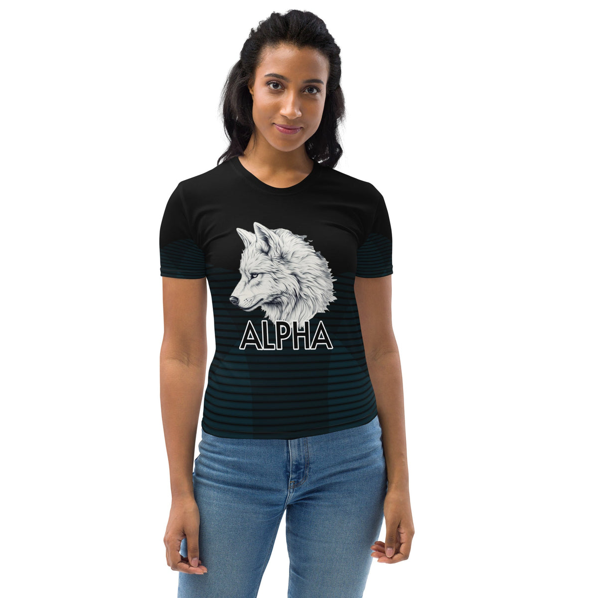 Alpha Wolf - Women's All - Over Print T-shirt - BBairt