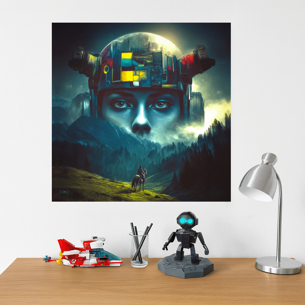 Ascension of the Neon Oracle Poster - BBairt