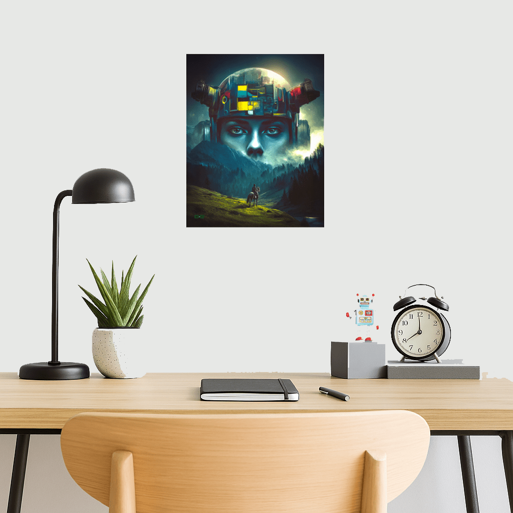 Ascension of the Neon Oracle Poster - BBairt