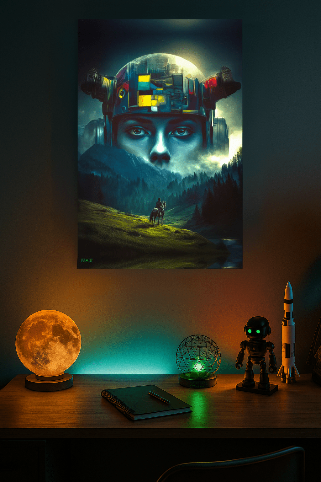 Ascension of the Neon Oracle Poster - BBairt