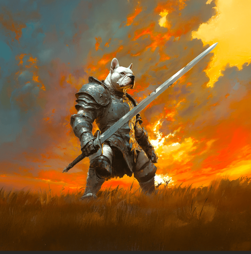 Ashenblade the Valiant Desk Mat - Paws of Legend