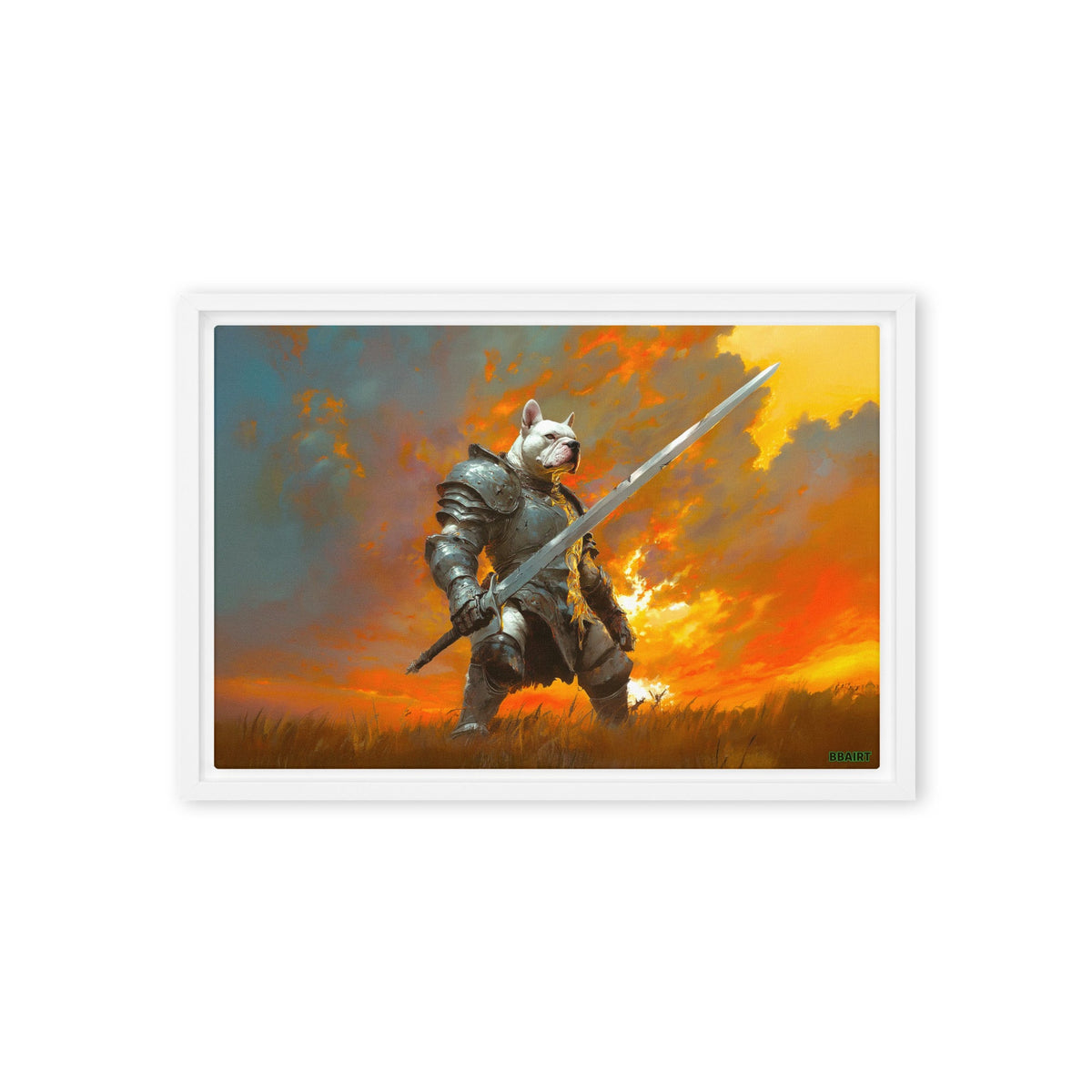 Ashenblade the Valiant – Framed Canvas Print - BBairt