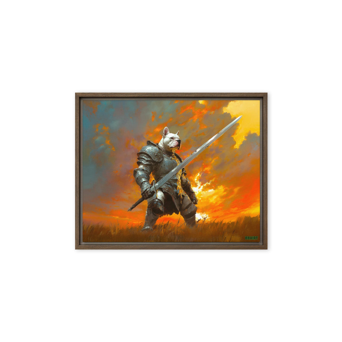 Ashenblade the Valiant – Framed Canvas Print - BBairt