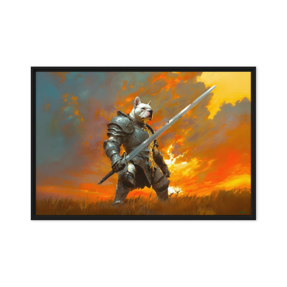 Ashenblade the Valiant – Framed Canvas Print - BBairt