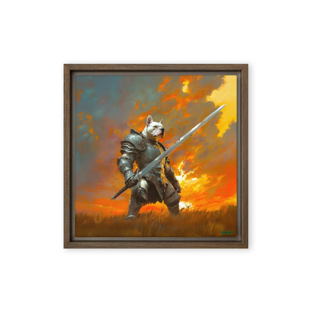 Ashenblade the Valiant – Framed Canvas Print - BBairt