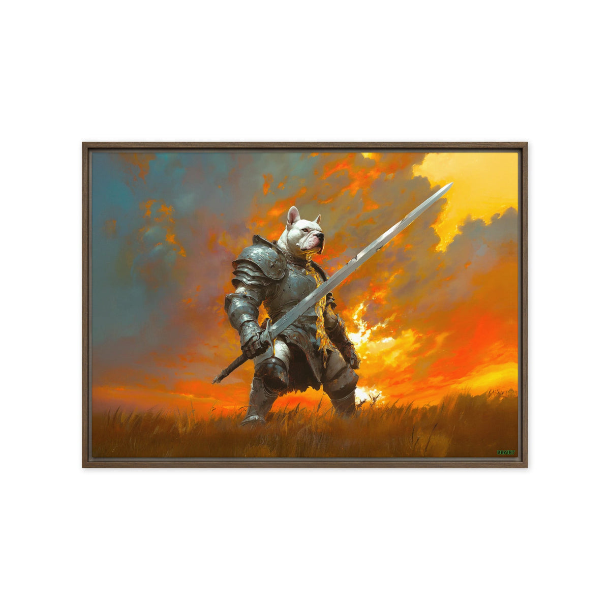 Ashenblade the Valiant – Framed Canvas Print - BBairt