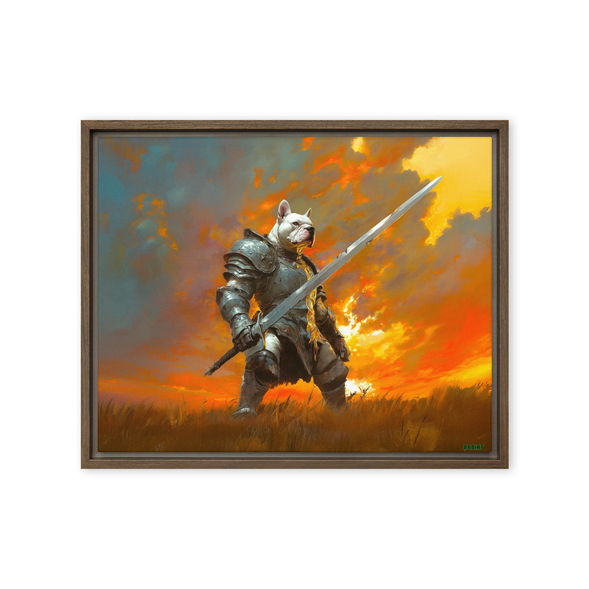 Ashenblade the Valiant – Framed Canvas Print - BBairt