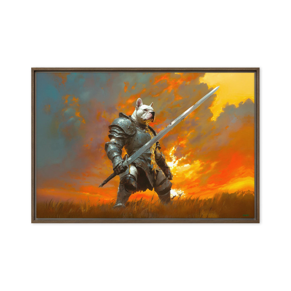 Ashenblade the Valiant – Framed Canvas Print - BBairt