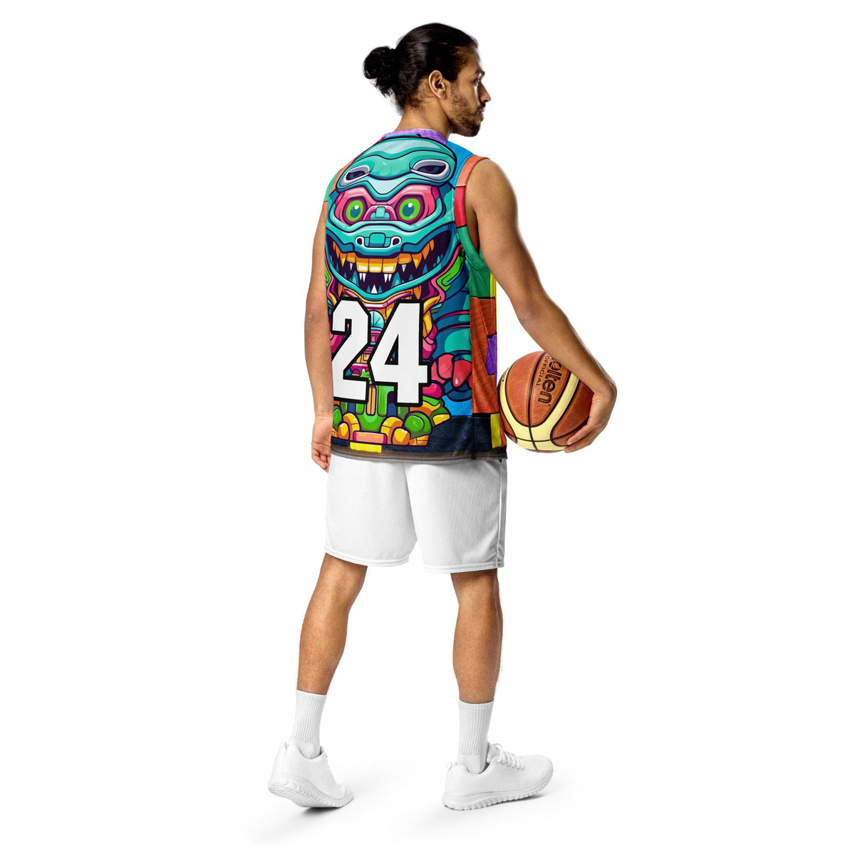 Astro Protector - Recycled unisex basketball jersey - Block Fusion Colorway - BBairt