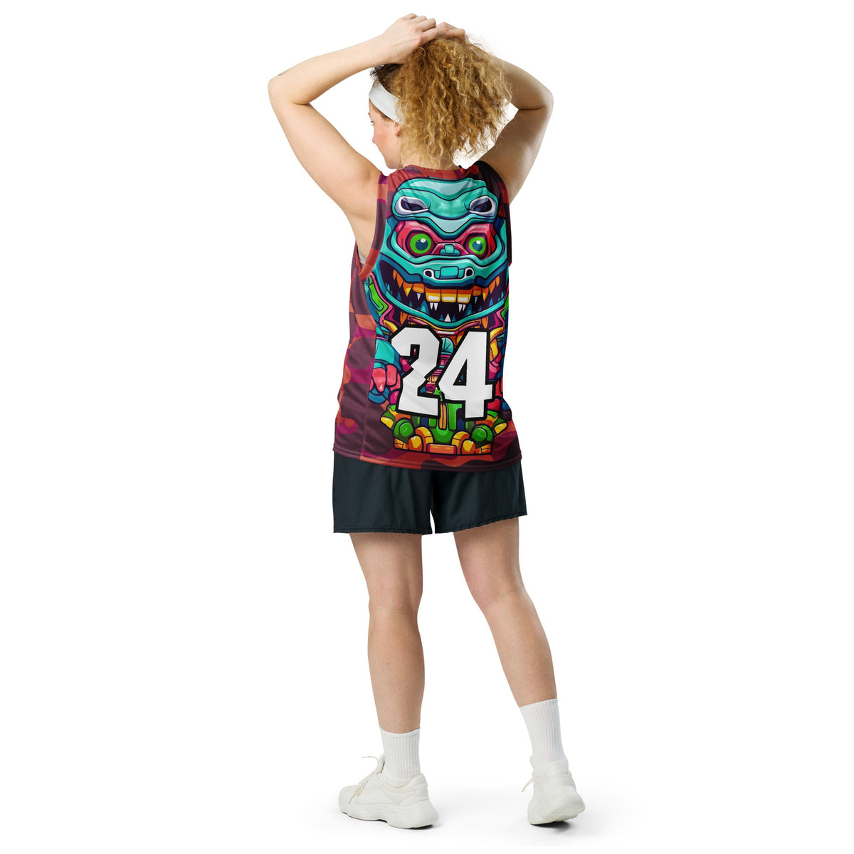 Astro Protector - Recycled unisex basketball jersey - Inferno Camo Colorway - BBairt