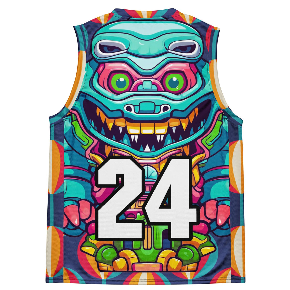 Astro Protector - Recycled unisex basketball jersey - Retro Carnival Colorway - BBairt